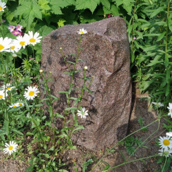 Pierre de jardin h50cm Ø35cm grès (TK35R1)