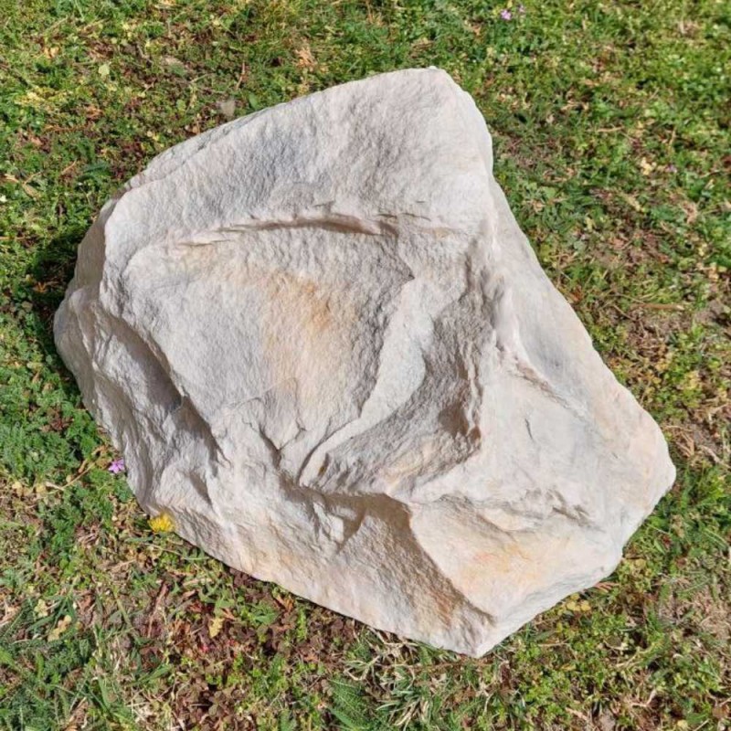 Sztuczny Ø38cm kamień ogrodowy Śródziemnomorska biel (TK30W1)