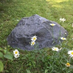 Pierre de jardin Ø78cm granit gris (TK70G1)
