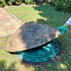 Pierre de jardin Ø70cm grès...